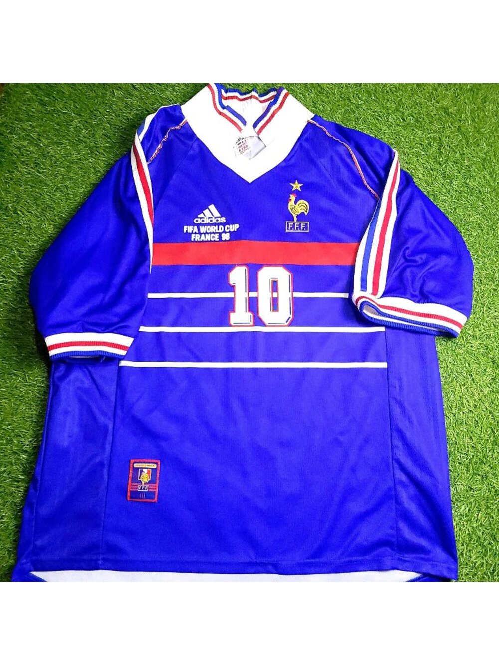 Zidane France 1998 WORLD CUP FINAL STAR Soccer Jersey XL